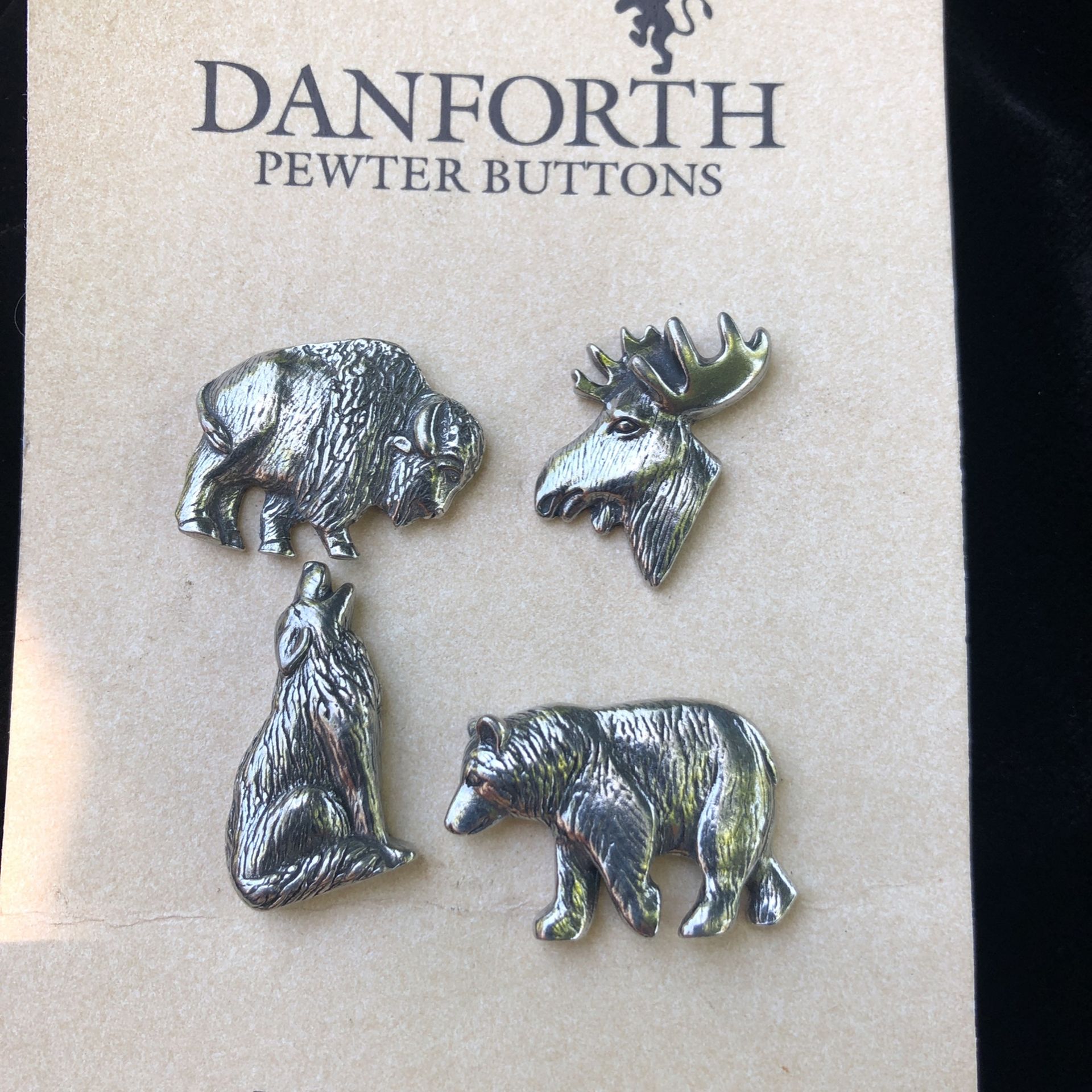NIP Vintage Danforth Pewter Buttons Made in Middlebury, Vermont, USA