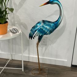 Brand new Beautiful metal 35” Blue Heron Statue Pair (unopened box)