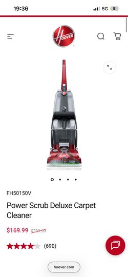 Hoover power scrub deluxe carpet cleaner