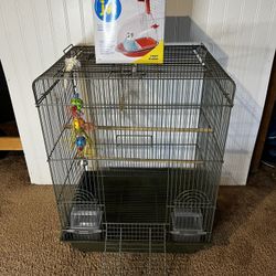 Bird Cage With Bird Bath