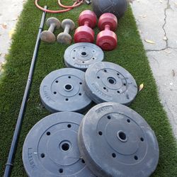 Weights Fitness Equipment 141lbs In Weights Asking 1.5 Per Pound Make An Offer Pick Up In Santa Ana 