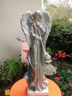 Angel playing Trumpet statue 22 “ Tall