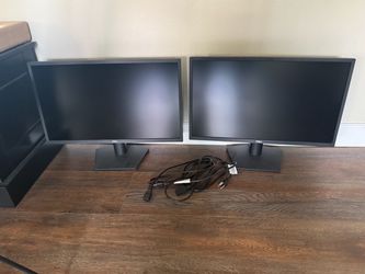 2 Dell 24” FHD Computer Monitors