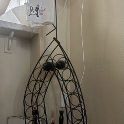 Black Metal Wine Rack