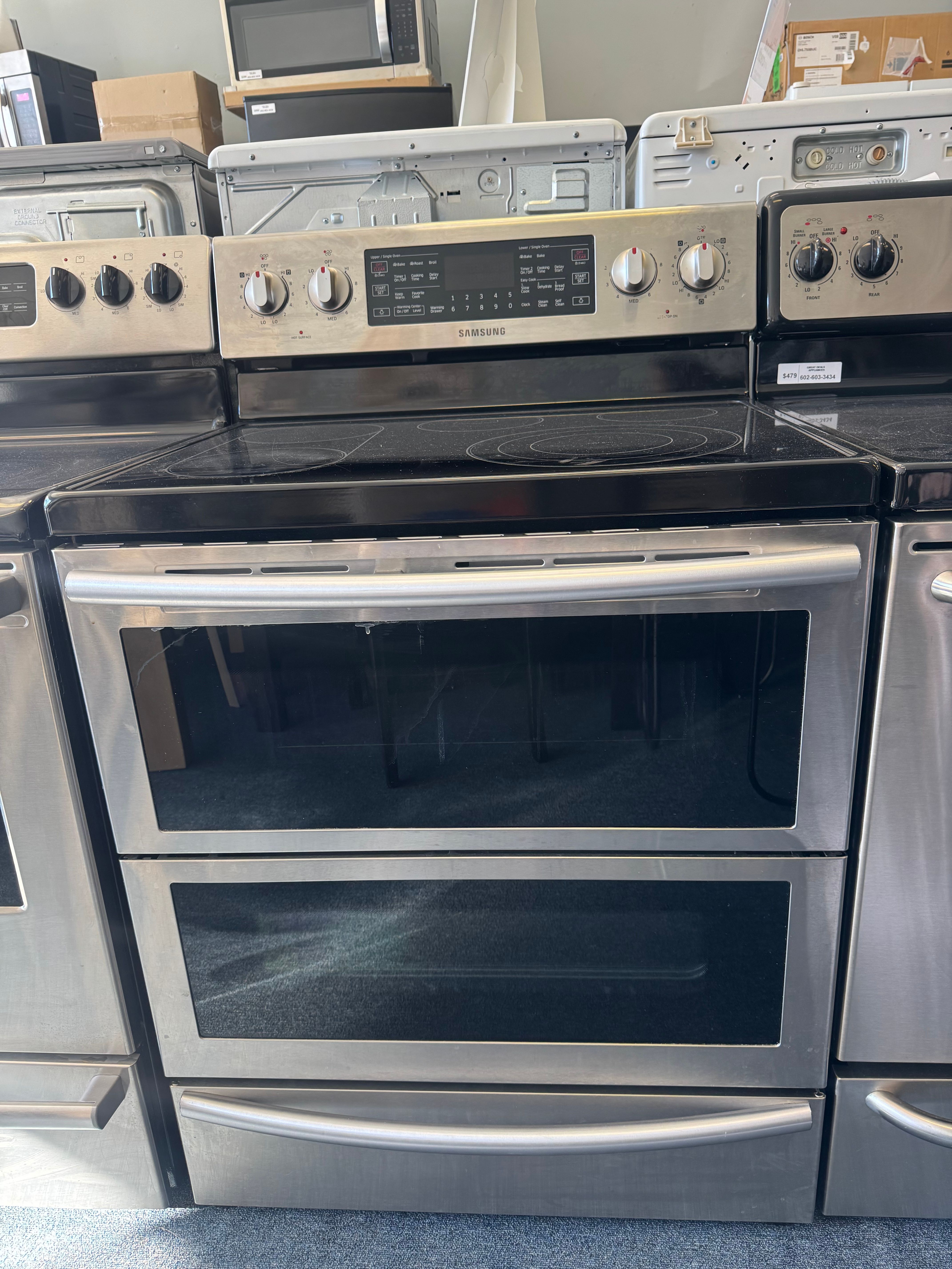 Samsung double oven electric stove // stainless steel