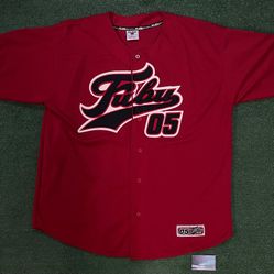 Vintage FUBU embroidered spellout red jersey