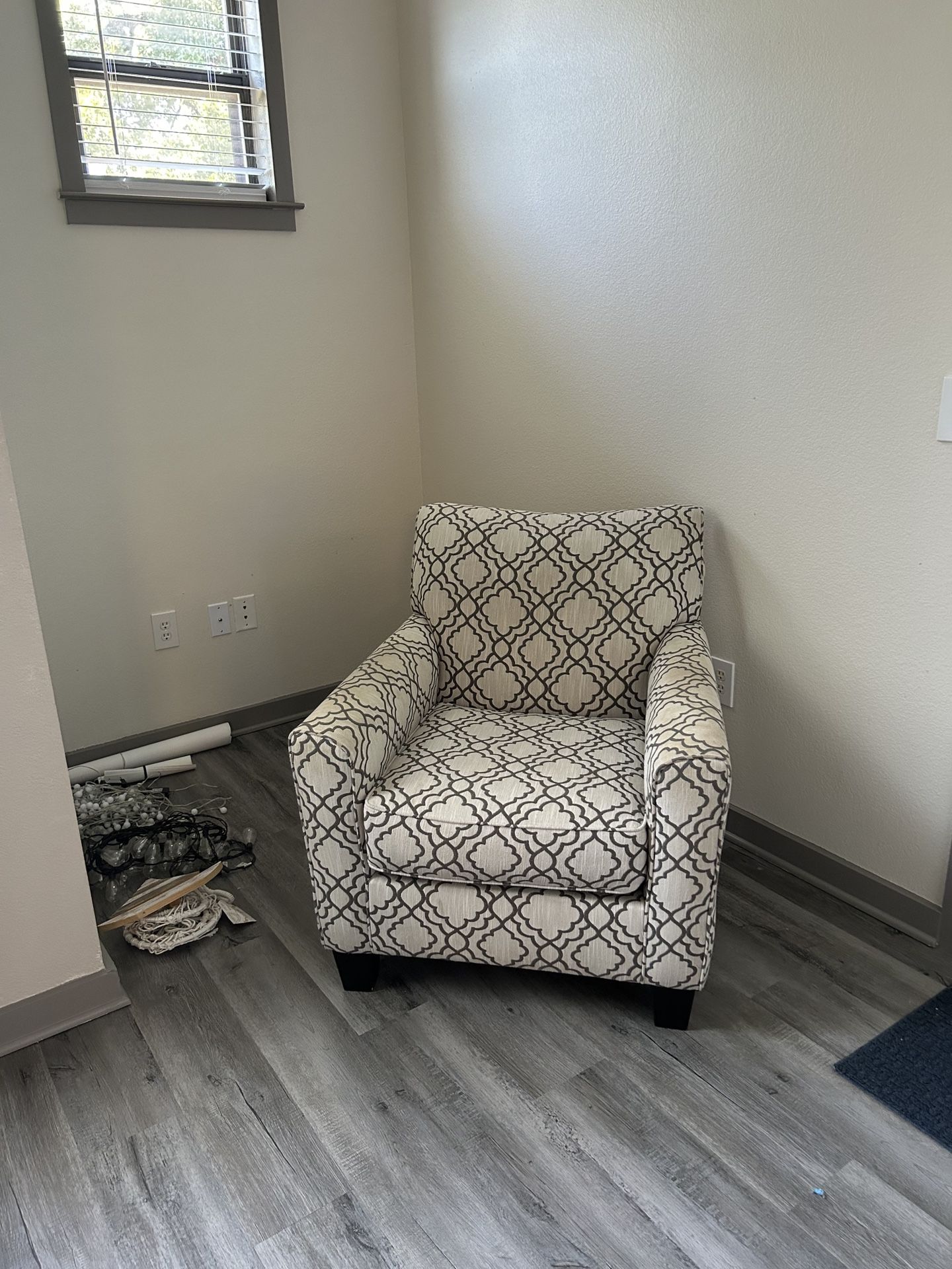 Grey Pattern Chair