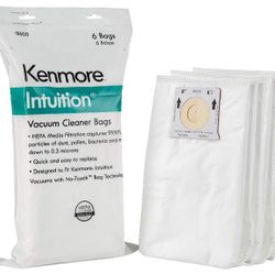 Kenmore IB600 HEPA Replacement Intuition Upright Vacuum Cleaner Bags for BU4022, BU4020, BU4018, BU4050, BU3040, UB0302E,White