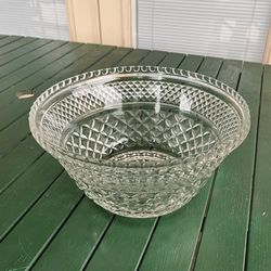 Vintage  Large  Heavy Crystal Bowl