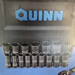 QUINN  21pc   3/4 “ DRIVE  RATCHET  &  DEEP  IMPACT SOCKET. SEt #70727  Read  Below 
