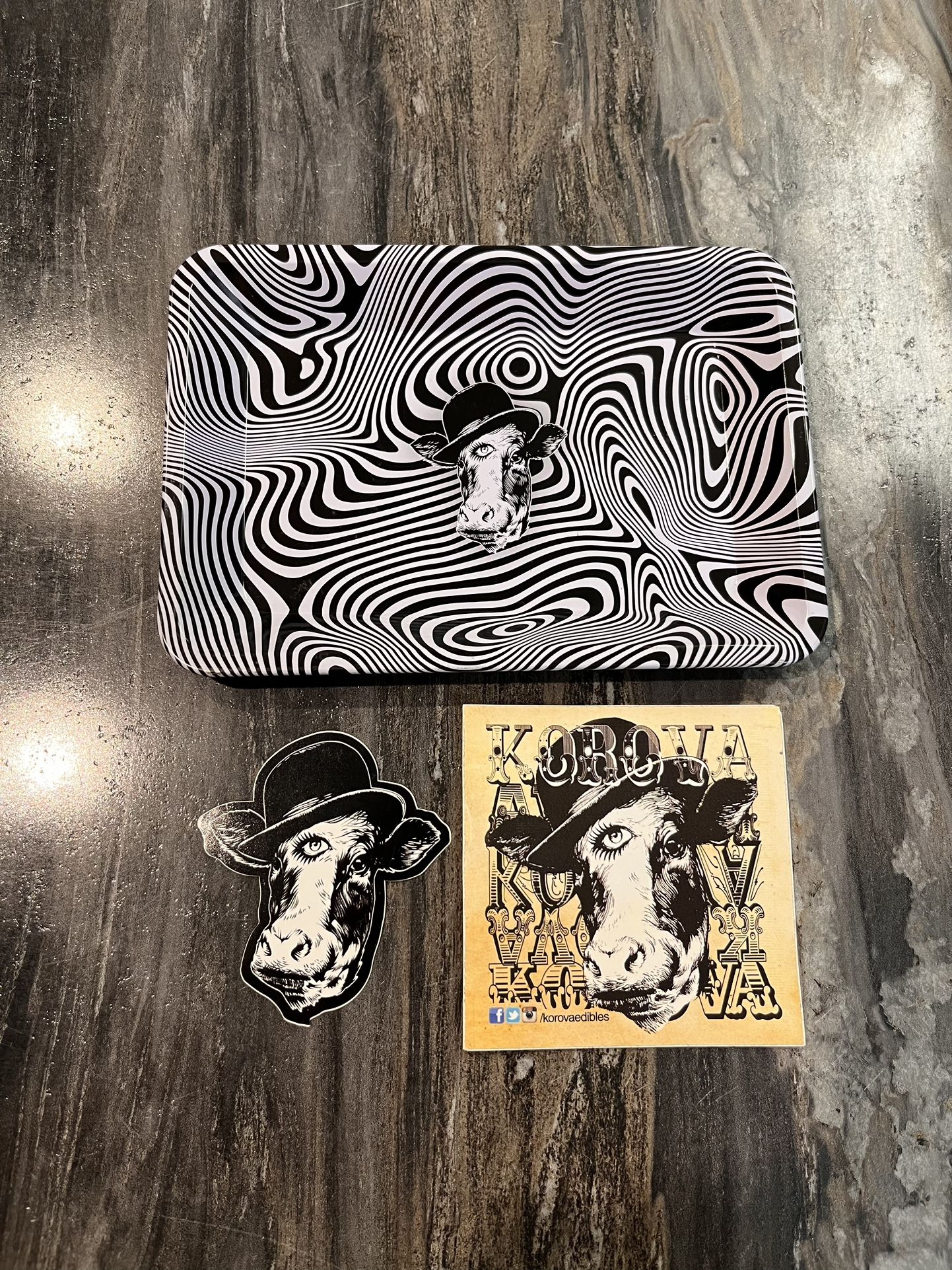 Korova Cannabis Rolling Tray / Stickers