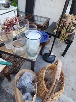 Glass vases all different sizes