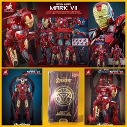 1/6 Hot Toys MMS870D82 Avengers Iron Man Mark VII Exo-Chrome Clear Version Figure