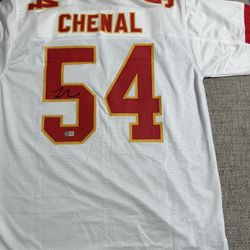 Leo Chenal Signed Autograph Custom Jersey - Beckett Coa - Kansas City Chiefs