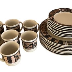 Coffee Cups Big And Small Plates Kitchenware