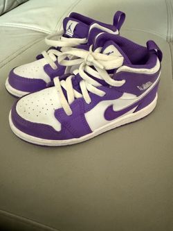 Nike Air Jordan 1 Low Kids Sneakers Purple White