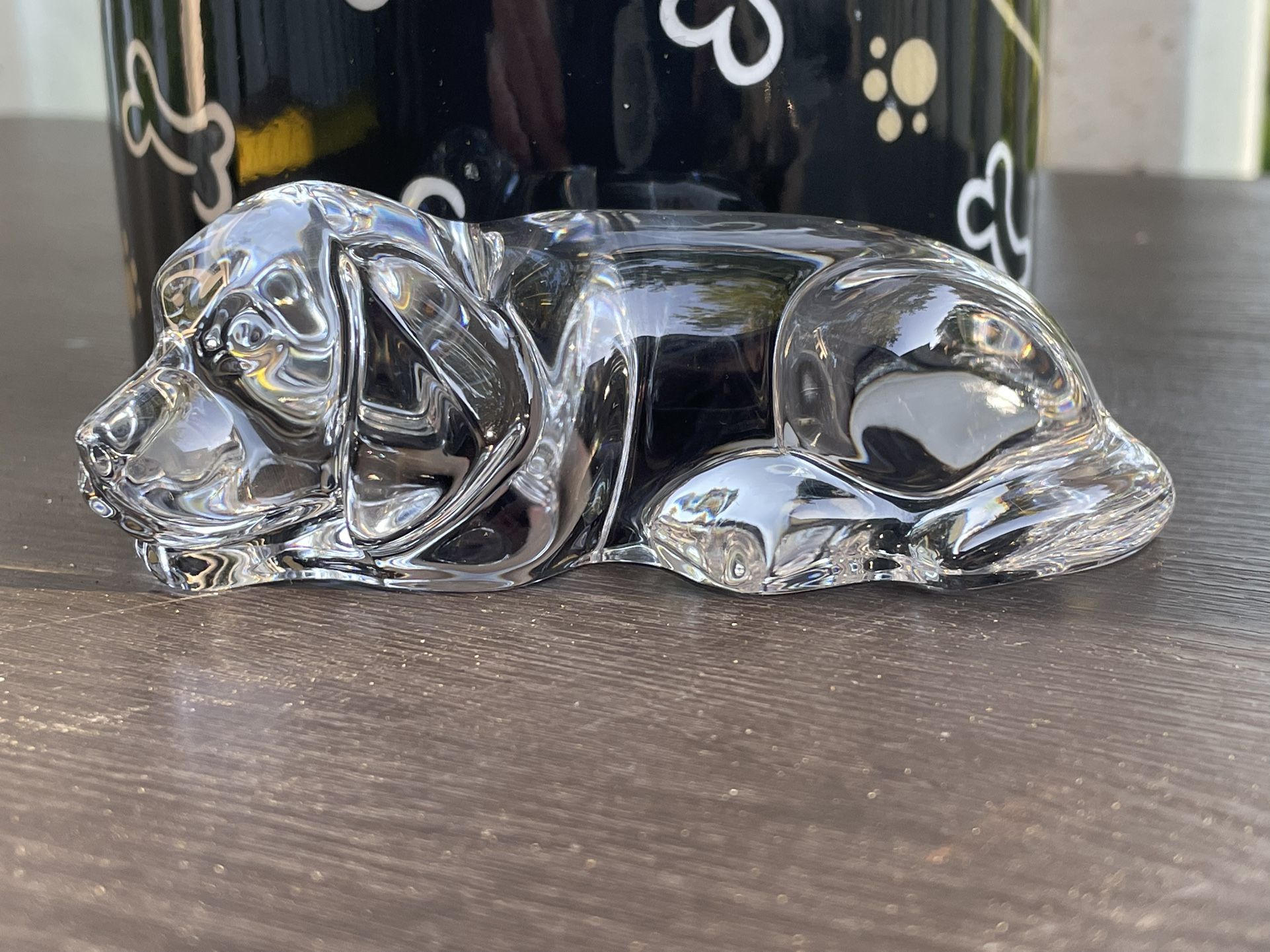 Princess House Glass Pets Puppy Dog Figurine 24% Lead Crystal Germany Made