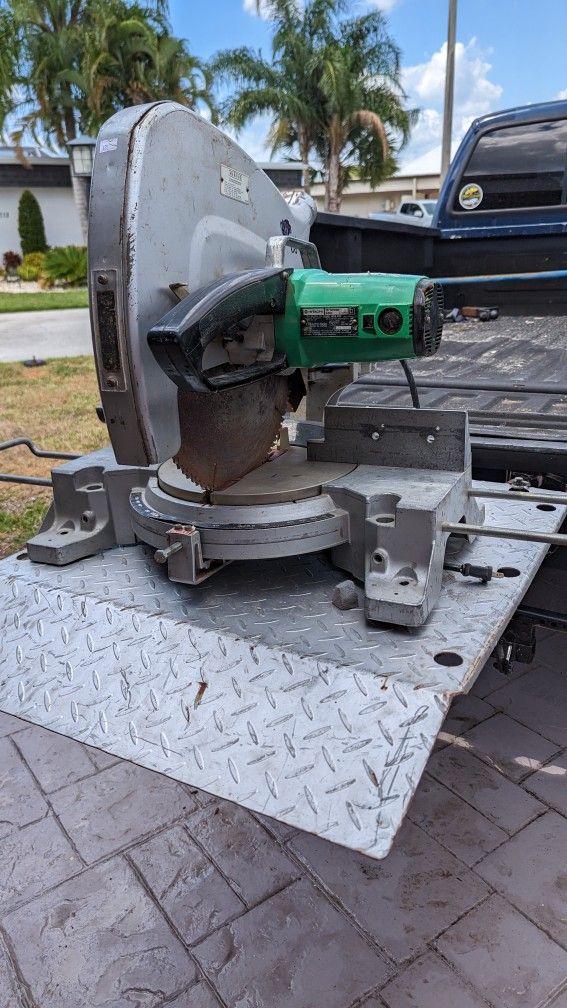 Hitachi 15-in miter saw model C15 FB.