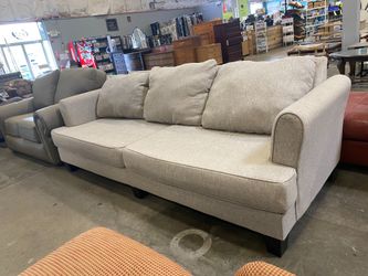 MICHAEL NICHOLAS Subtly Grey Torpedo Arm Sofa