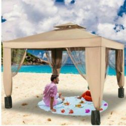 Outdoor Canopy Gazebo Tent, Portable Canopy Shelter with 10'x10' Large Shade Space

