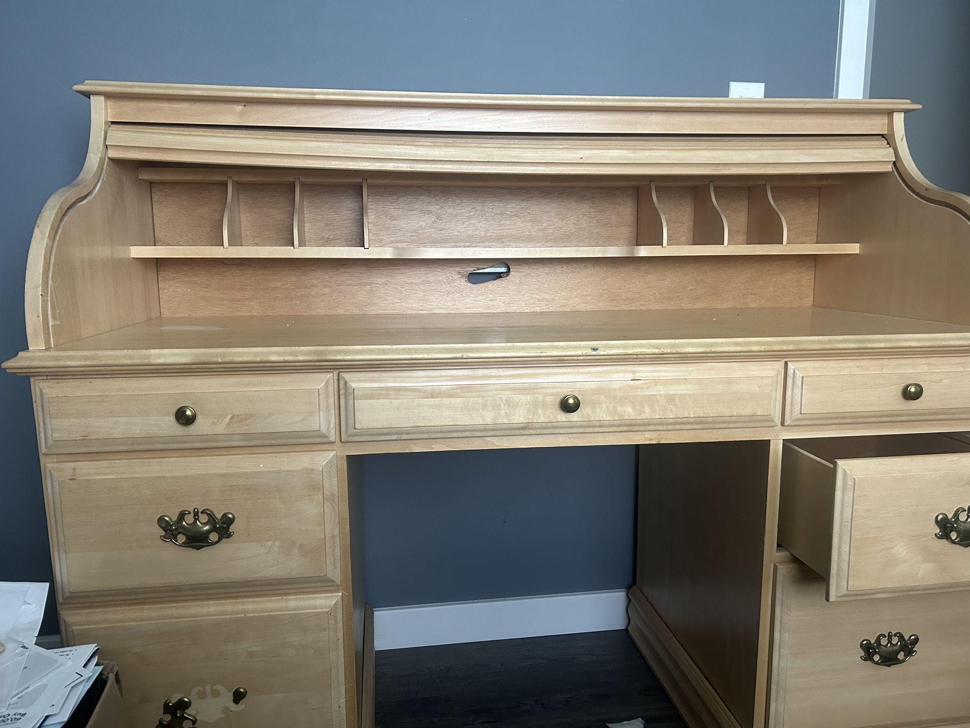 Wooden Rolltop Desk