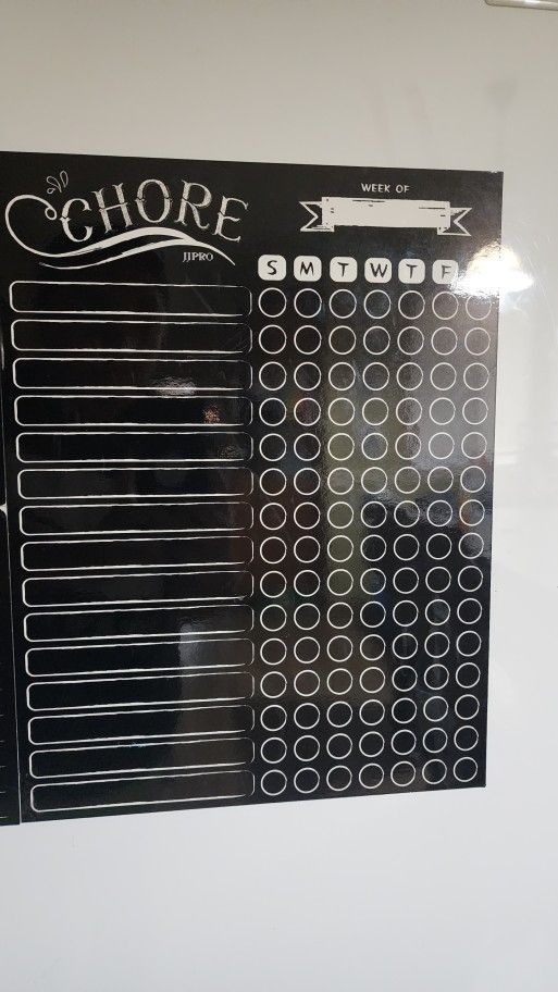 Chores Chart And Menu Chart