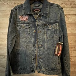 MEMBERS ONLY LOONEY TUNES BUGS PLACEMENT DENIM JACKET