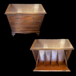 Rare Vintage 1973 Lane Record Cabinet / LP Storage Chest