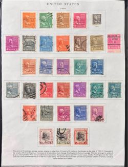 1938 Presidential Series (Prexies) 32 definitive stamp set Honors Deceased Presidents prior 1938 #99