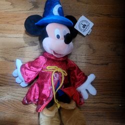 Brand New Disney Parks New Disney Sorcerer Mickey Mouse Plush Fantasia