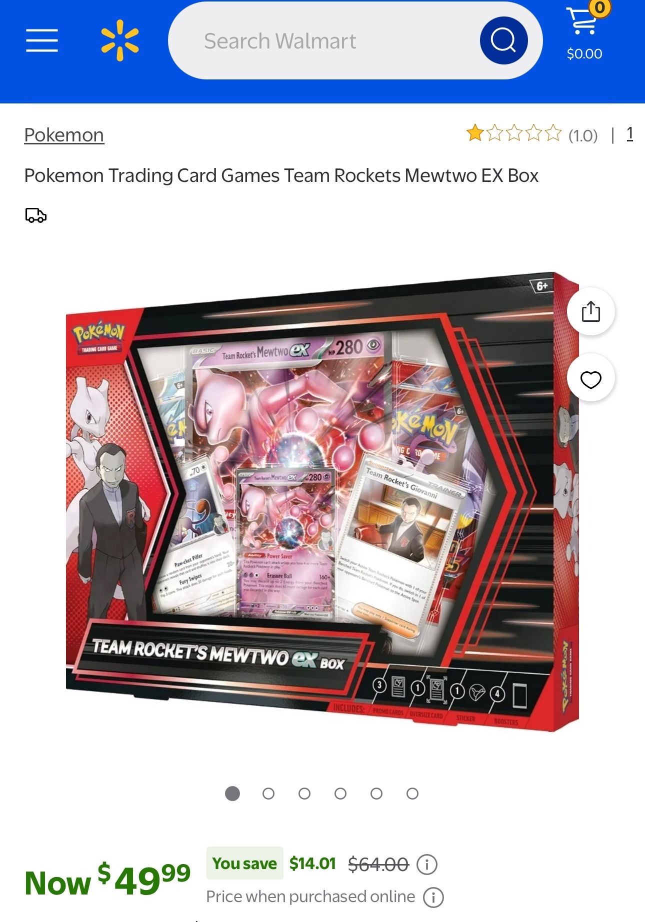 Team Rocket Mewtwo Ex Box