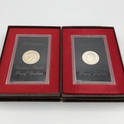 1971 & 1974 Eisenhower Proof Silver Dollars.