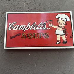 Vintage Campbell soup red magnet kitchen rare