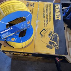 Preowned, Dewalt 225 PSI Max, Electric Air Compressor & Hoses