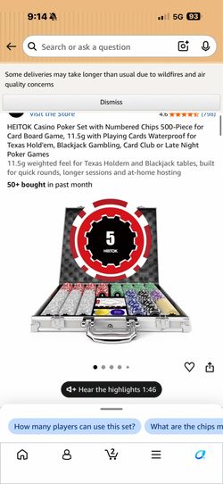 Playing card game set