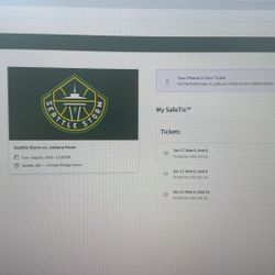 3 Fever/Storm WNBA Tickets $190 Each