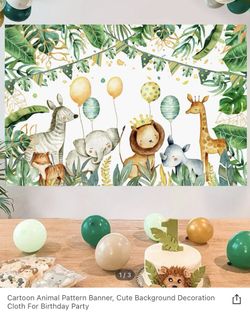 Happy Birthday Banner Safari Theme 