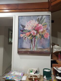 Art FLOWER painting With Frame