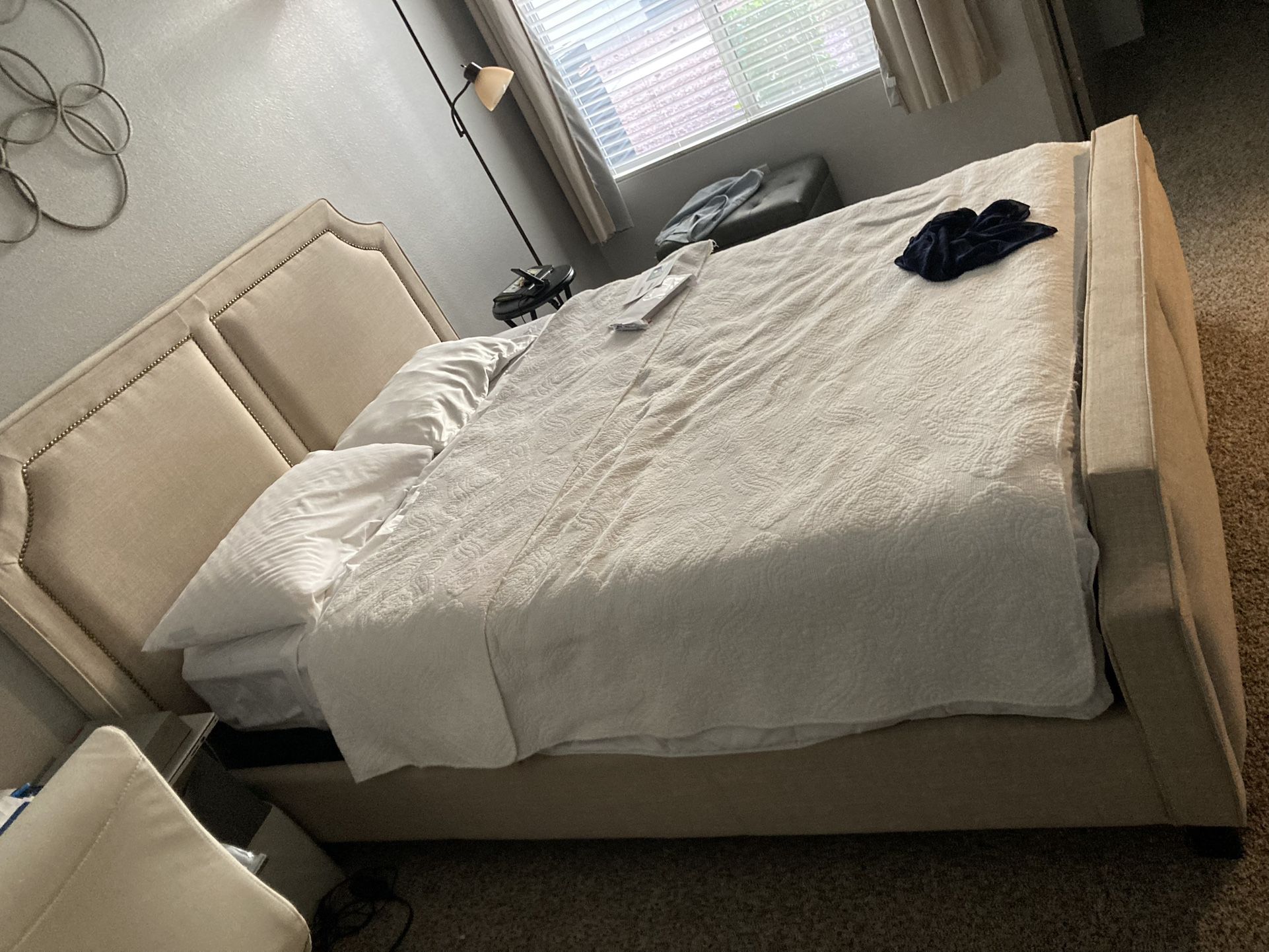 Queen Bed Frame & Mattress 
