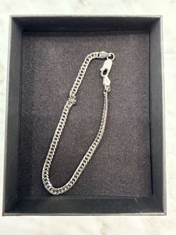 Sterling Silver double cuban bracelet