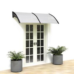 40"x 80" Window Awning Canopy Overhead Door Awning Polycarbonate Cover Front Door Outdoor Patio Cano