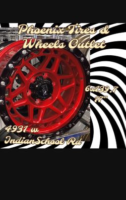 ​Fiery Red Finish Meets Rugged Durability! 🔴🔥 ​Turn heads wherever you roll with this bold 17" Vivid Red & Black Beadlock-Style Wheel (6x139.7). The