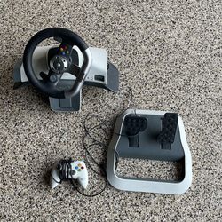 Xbox 360 Steering Wheel Racing Setup 