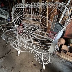 Vintage “twist Iron”  Outdoor Bench 