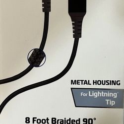 Z Gear 8 Foot Braided 90* Sync & Charge Cable