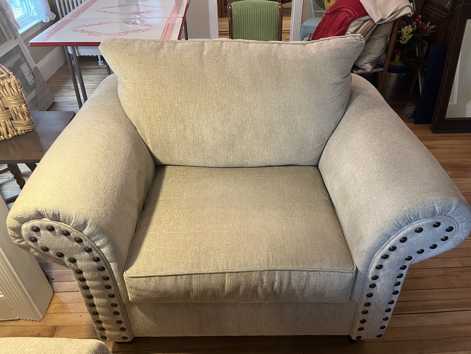 Cream Couch Loveseat And Chair