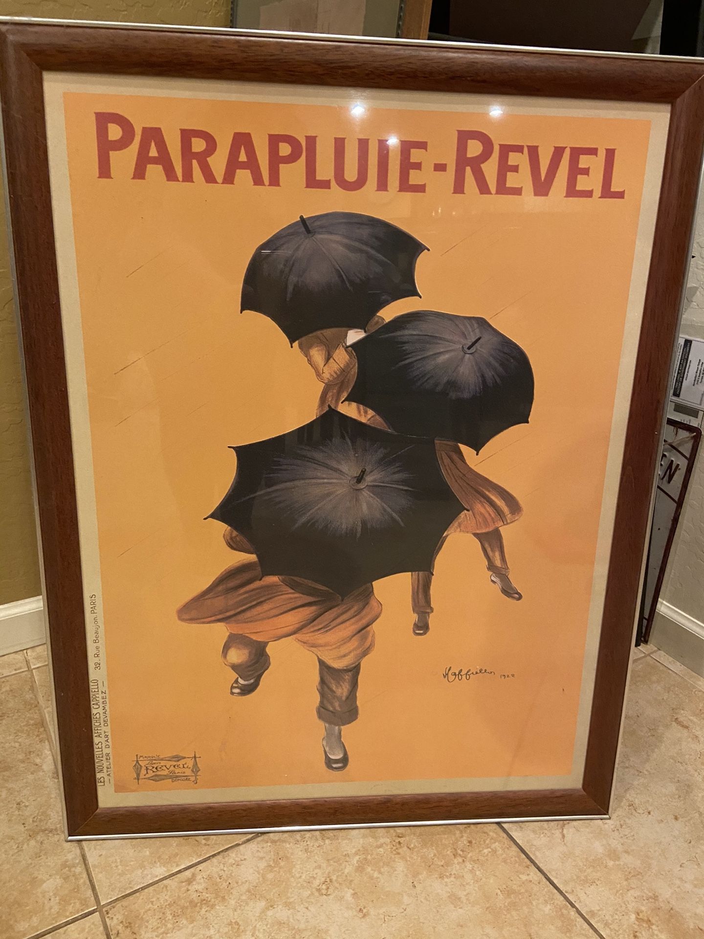 Large French Poster Framed