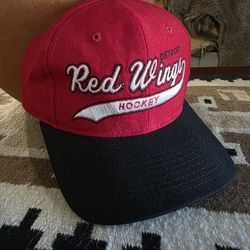 Vintage Detroit Red Wings Hockey Wool Starter Snapback Hat 