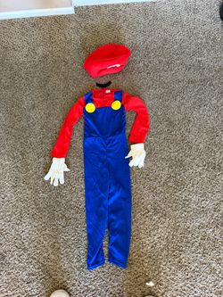 Mario Halloween Costume with Hat and Gloves - Child XS
