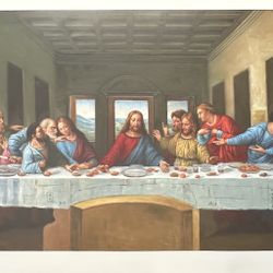 Vintage Da Vinci Lithograph The Last Supper (200)